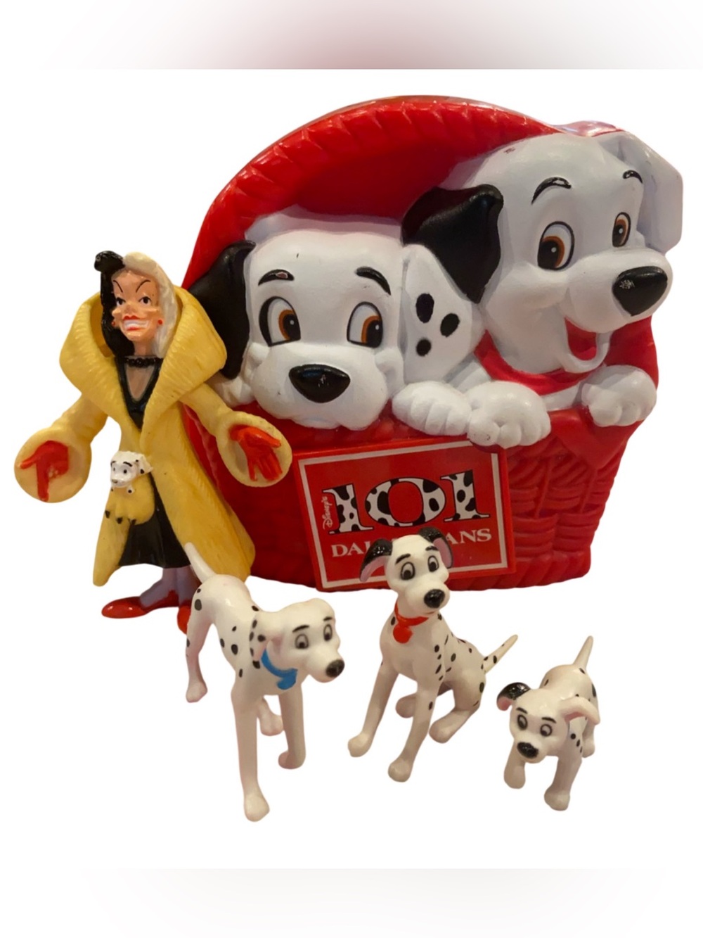 Vintage Disney’s 101 Dalmations Once Upon A Time  Playset With 4 Figures READ